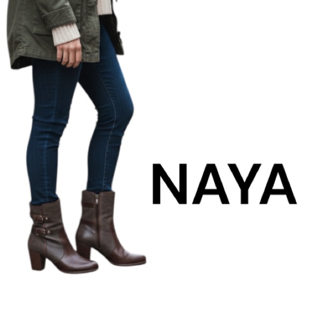 Authentic Naya designer leather boots sz 10